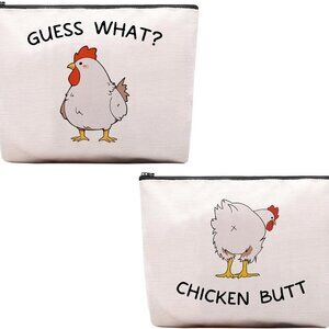 Chicken Gifts for Women Makeup Bag, Funny Cute Chicken Gifts for Animal Lovers,